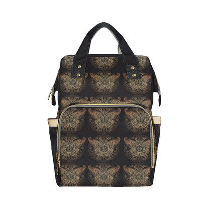 Gold Butterfly Ornamental Diaper Bag Backpack