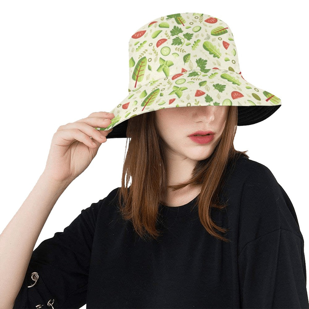 Salad Vegetable Print Design LKS302 Unisex Bucket Hat