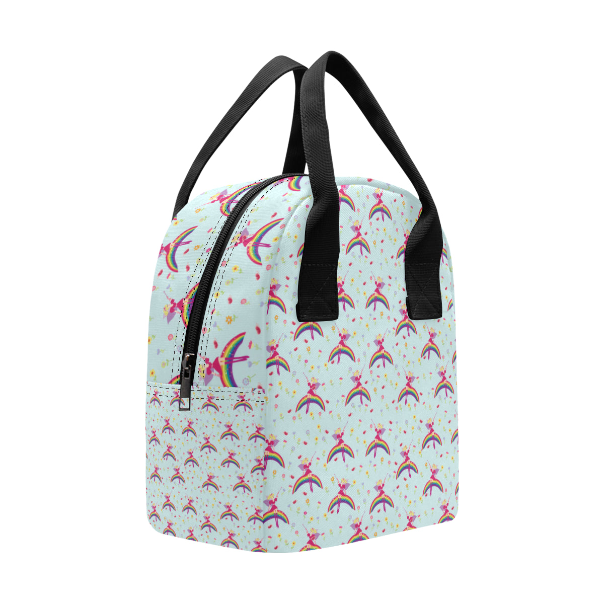 Fairy with Rainbow Print Pattern Insulated Lunch Bag