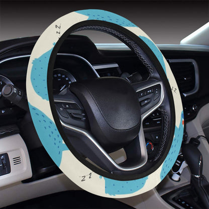 Sloth Print Design LKS3011 Steering Wheel Cover with Elastic Edge
