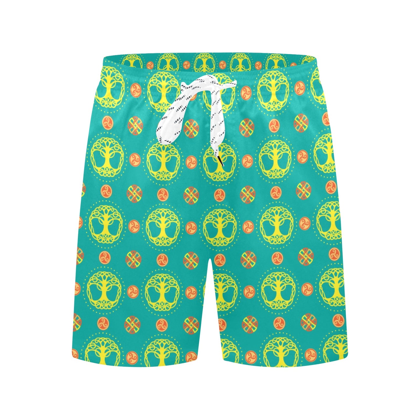 Celtic Tree of Life Print Pattern Men's Swim Trunks Beach Shorts