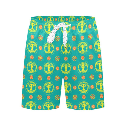Celtic Tree of Life Print Pattern Men's Swim Trunks Beach Shorts