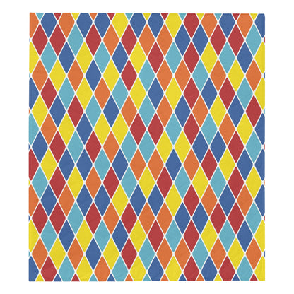 Harlequin Pattern Print Design 01 Premium Quilt