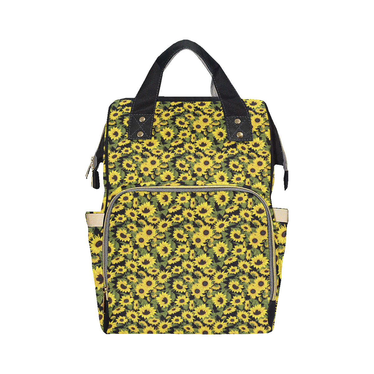 Sunflower Fresh Bright Color Print Diaper Bag Backpack
