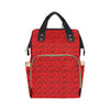 Maori Red Themed Design Print Diaper Bag Backpack