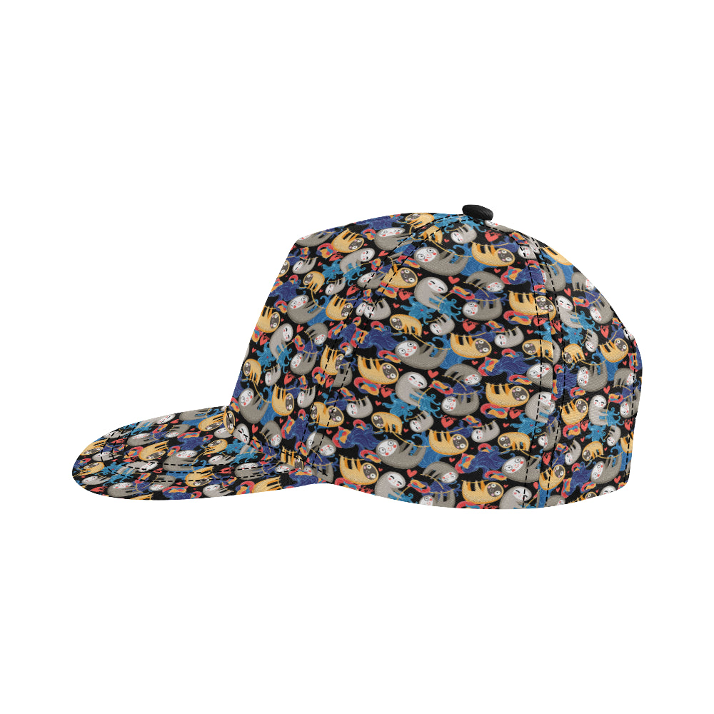 Sloth Cartoon Design Themed Print Snapback Cap