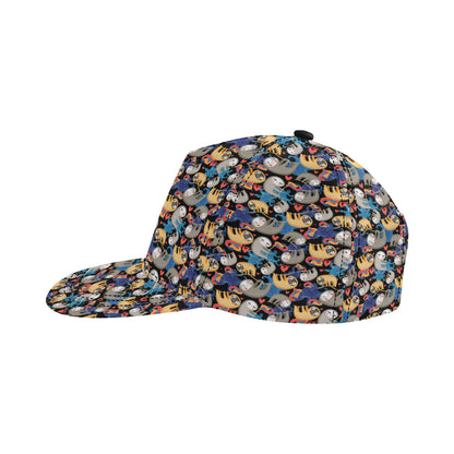 Sloth Cartoon Design Themed Print Snapback Cap