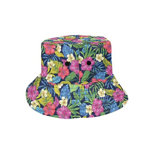 Hibiscus Print Design LKS3010 Unisex Bucket Hat