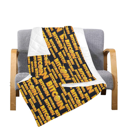 Bitcoin Pattern Print Design DO03 Premium Quilt