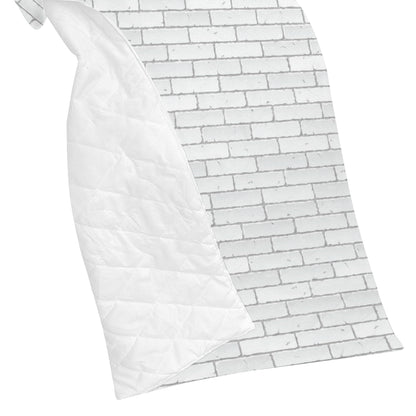 Brick White Pattern Print Design 03 Premium Quilt