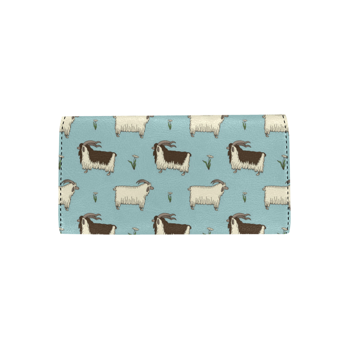 Goat Pattern Print Design 02 Women's Trifold Wallet