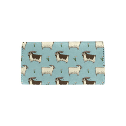 Goat Pattern Print Design 02 Women's Trifold Wallet