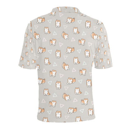 Shiba Inu Print Design LKS307 Men Polo Shirt