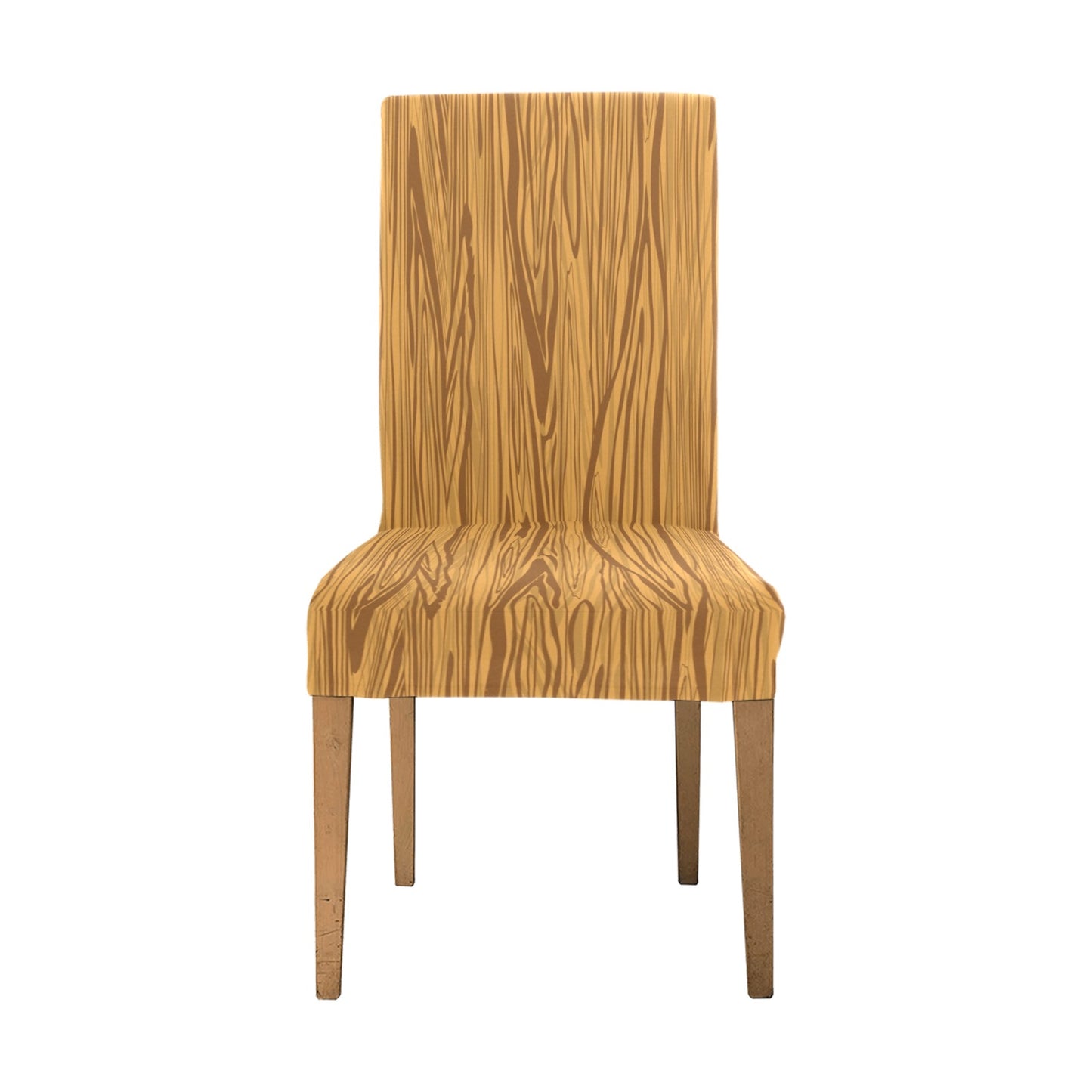 Wood Texture Print Design LKS301 Dining Chair Slipcover