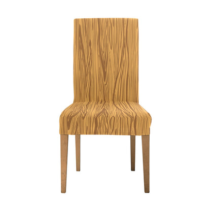 Wood Texture Print Design LKS301 Dining Chair Slipcover