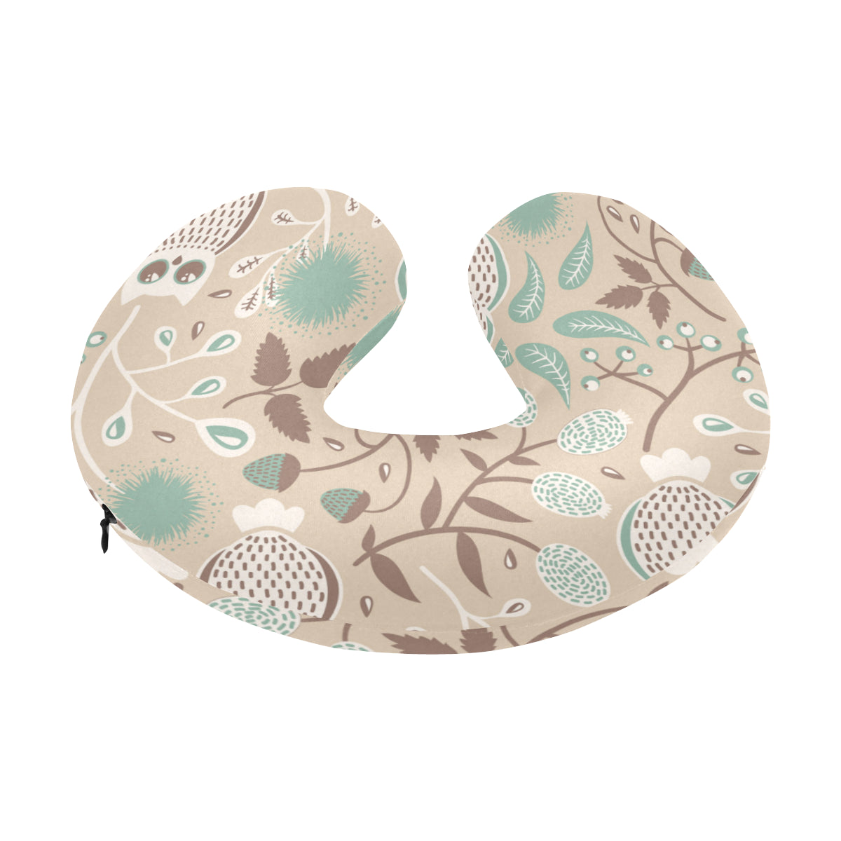 Owl Pattern Print Design A02 U-Shaped Travel Neck Pillow