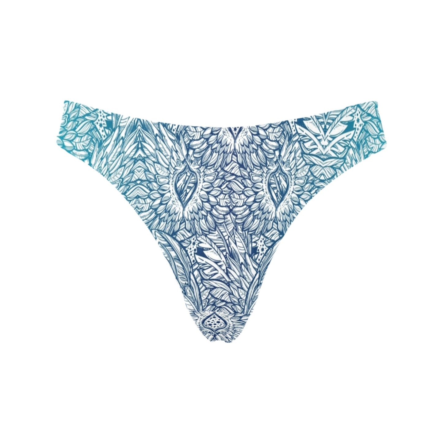 Angel Wings Boho Design Themed Print Women's Thongs
