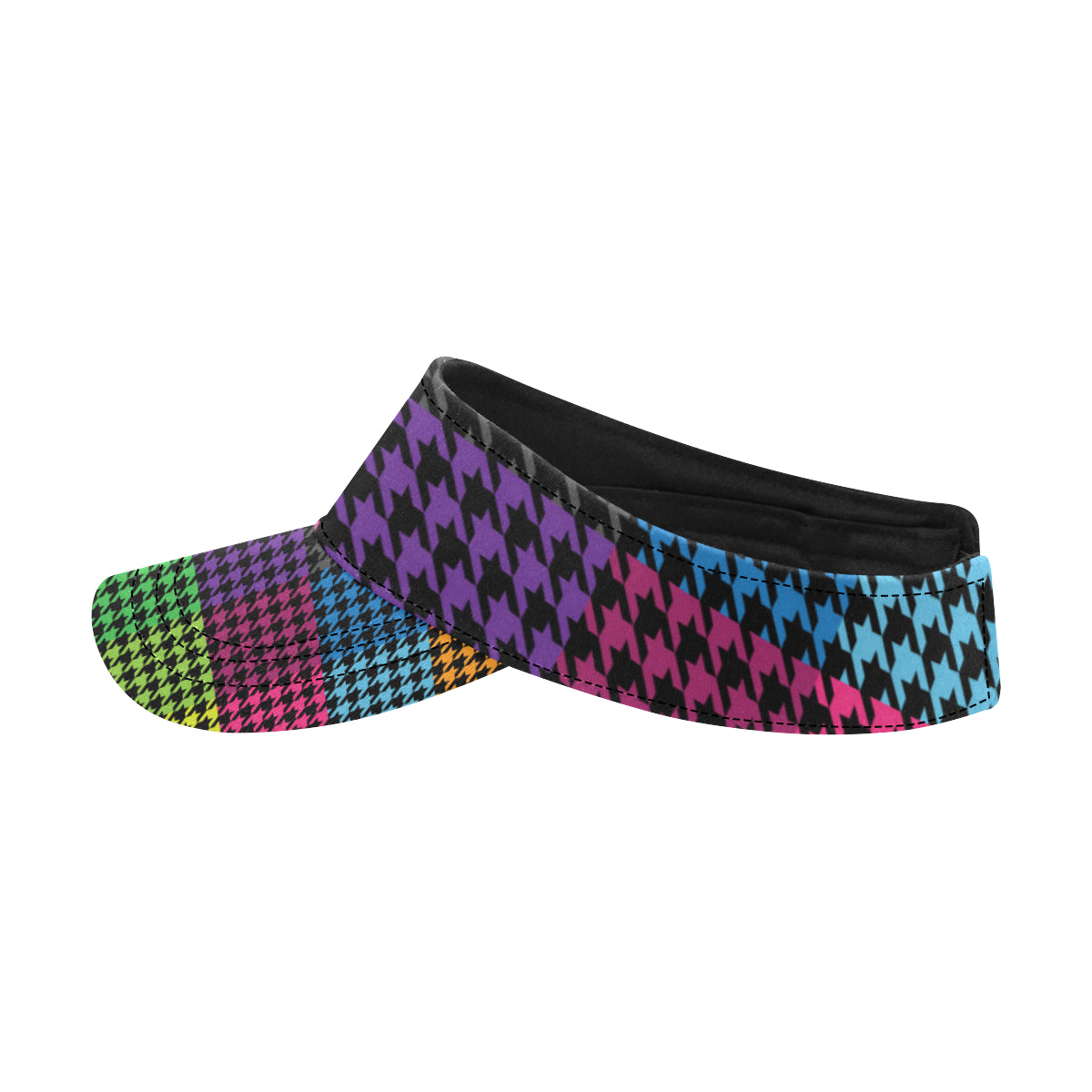 Houndstooth Colorful Pattern Print Design 01 Unisex Sun Visor