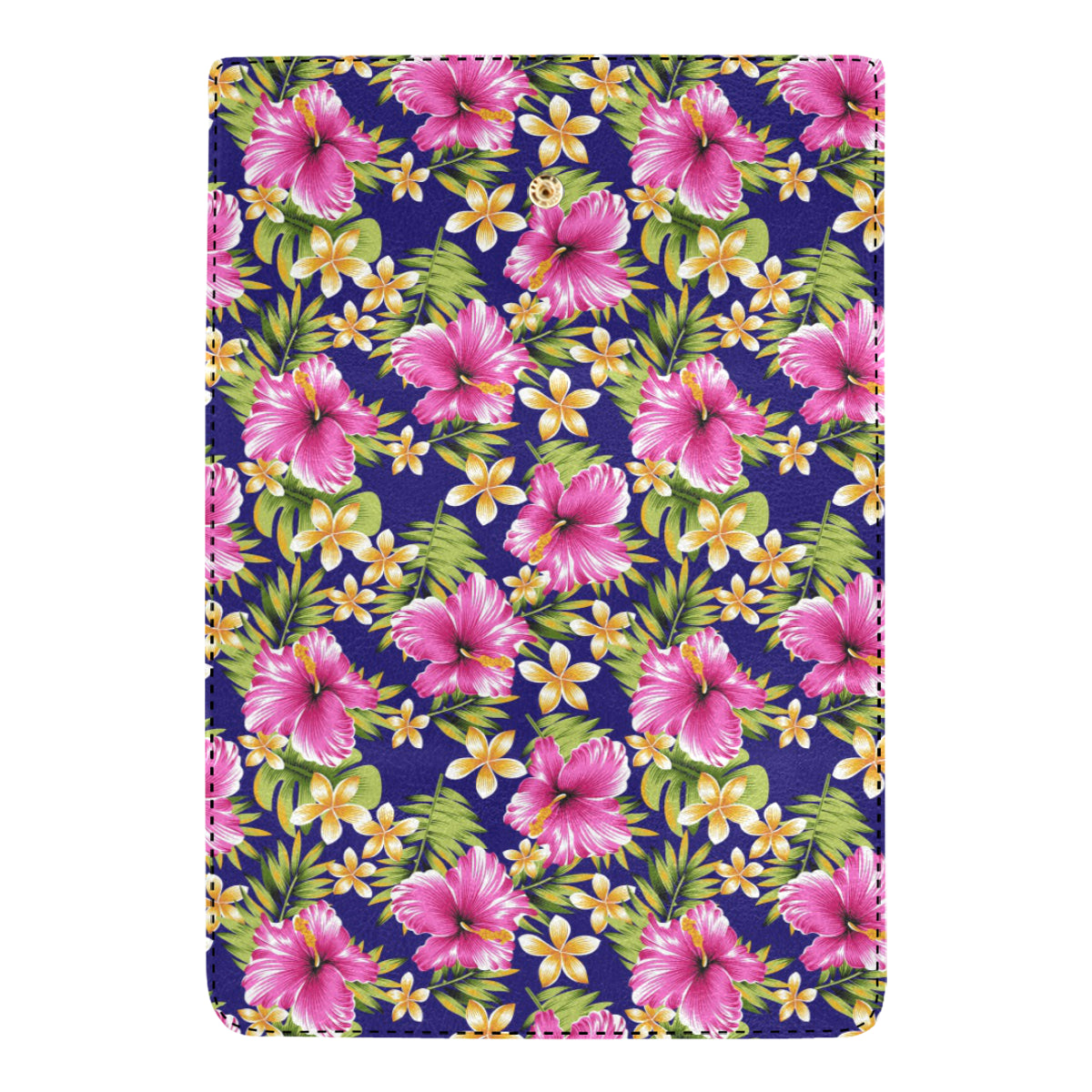 Pink Hibiscus Pattern Print Design HB027 Women's Trifold Wallet