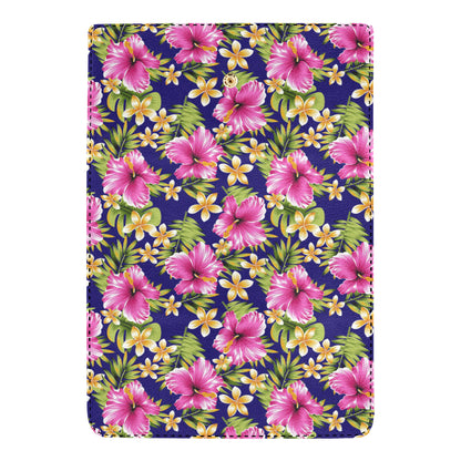 Pink Hibiscus Pattern Print Design HB027 Women's Trifold Wallet