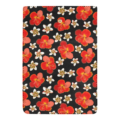 Red Hibiscus Pattern Print Design HB022 Women's Trifold Wallet