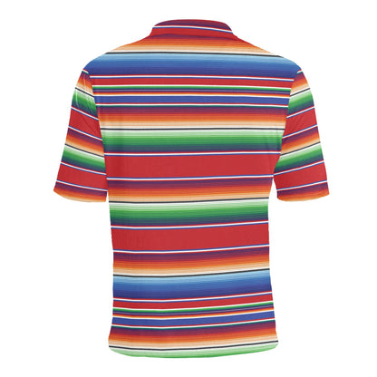 Serape Print Design LKS304 Men Polo Shirt