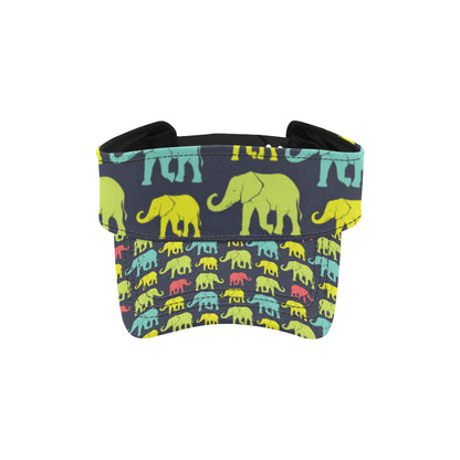 Elephant Neon Color Print Pattern Unisex Sun Visor