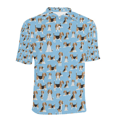Beagle Pattern Print Design 03 Men Polo Shirt