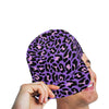 Cheetah Purple Neon Print Pattern Snapback Cap