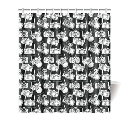 Camera Pattern Print Design 01 Shower Curtain