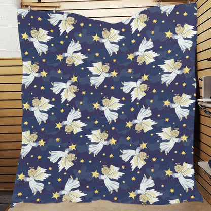 Angel Pattern Print Design 06 Premium Quilt
