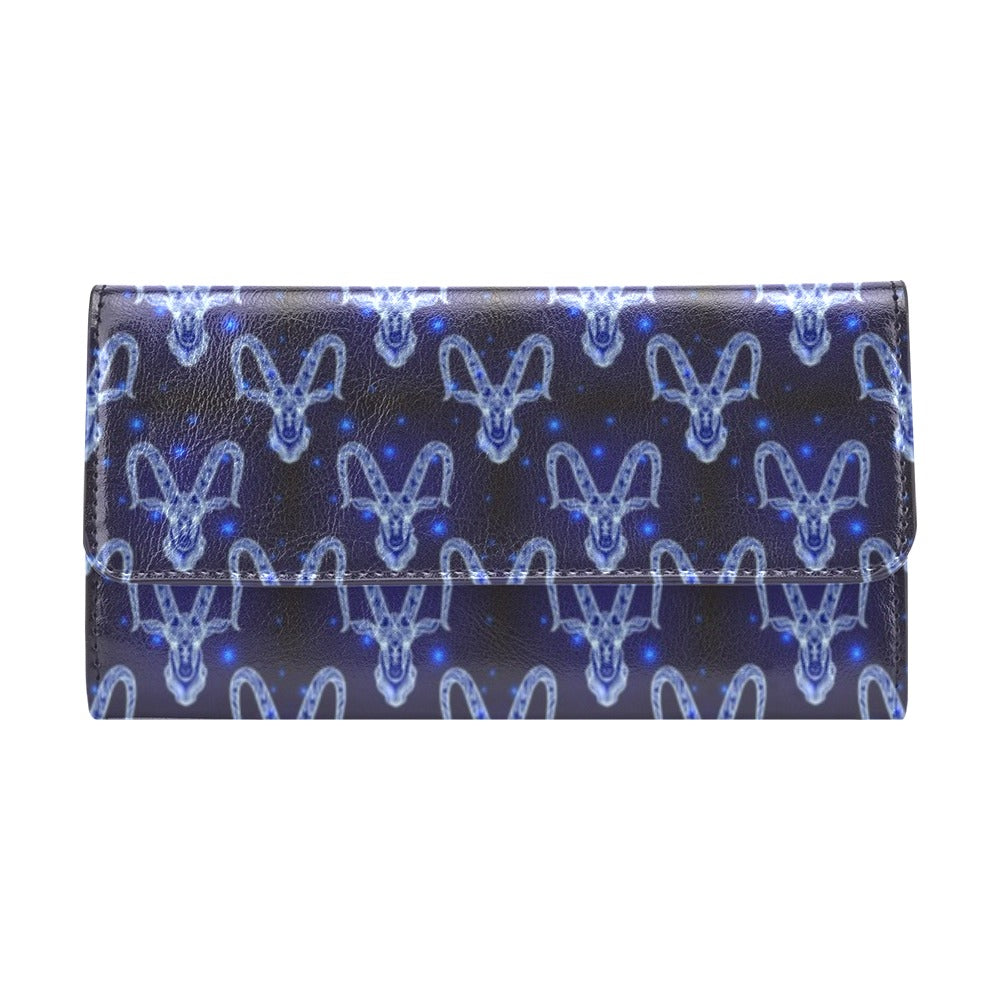 Goat Print Design LKS401 Women's Trifold Wallet