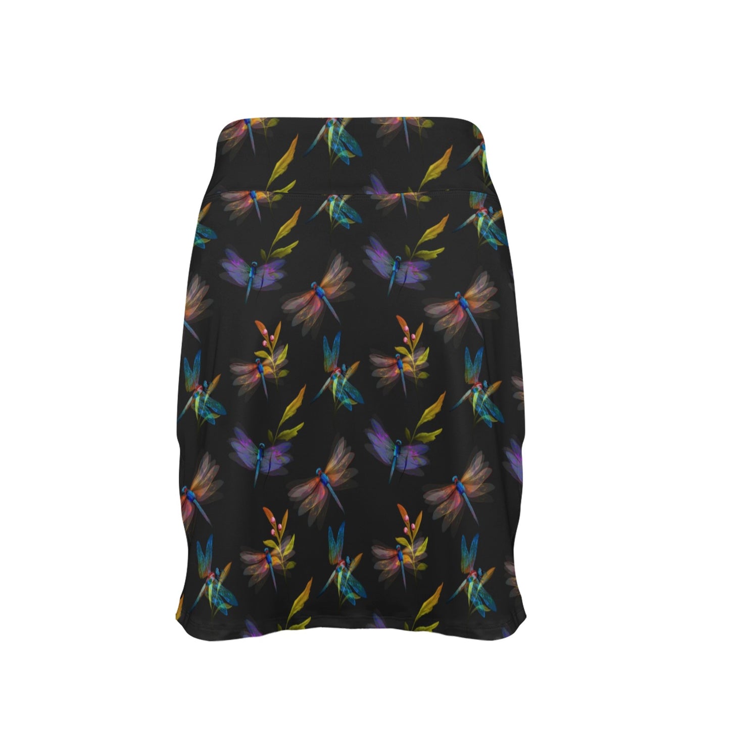 Dragonfly Colorful Realistic Print 17" Golf & Pickleball Skort with Pockets