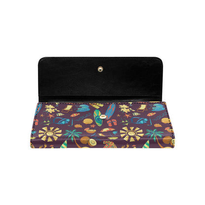 Aloha Hawaii Pattern Print Design 01 Women's Trifold Wallet