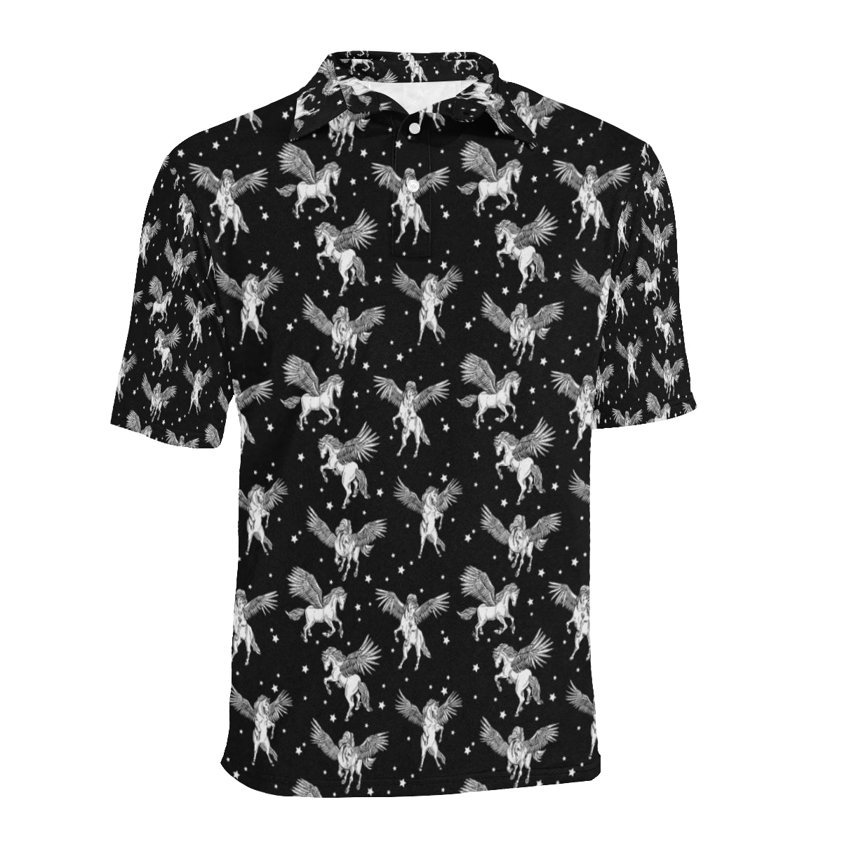 Pegasus Pattern Print Design 01 Men Polo Shirt