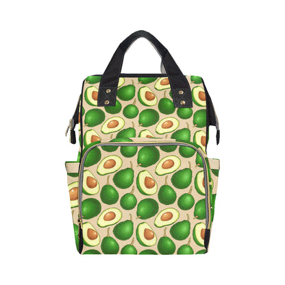 Avocado Pattern Print Design AC010 Diaper Bag Backpack