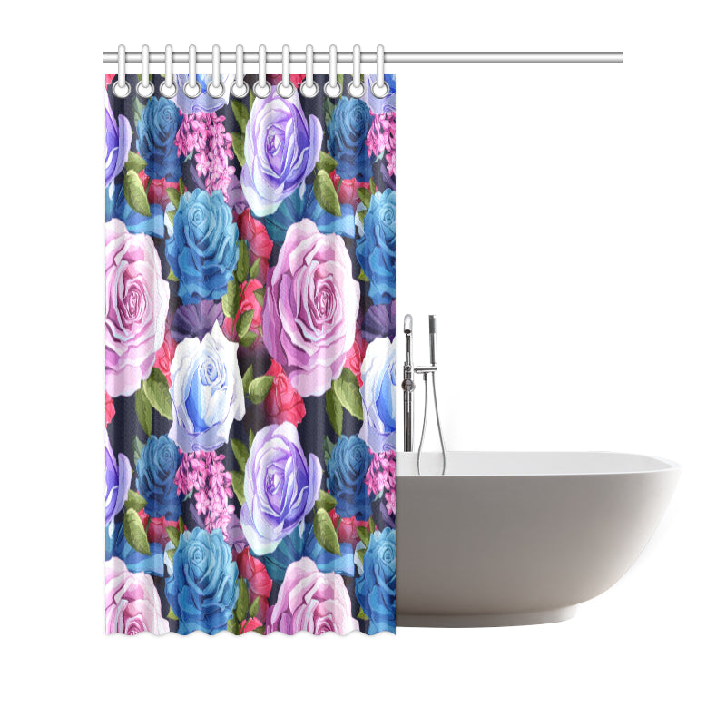 Rose Pattern Print Design RO09 Shower Curtain