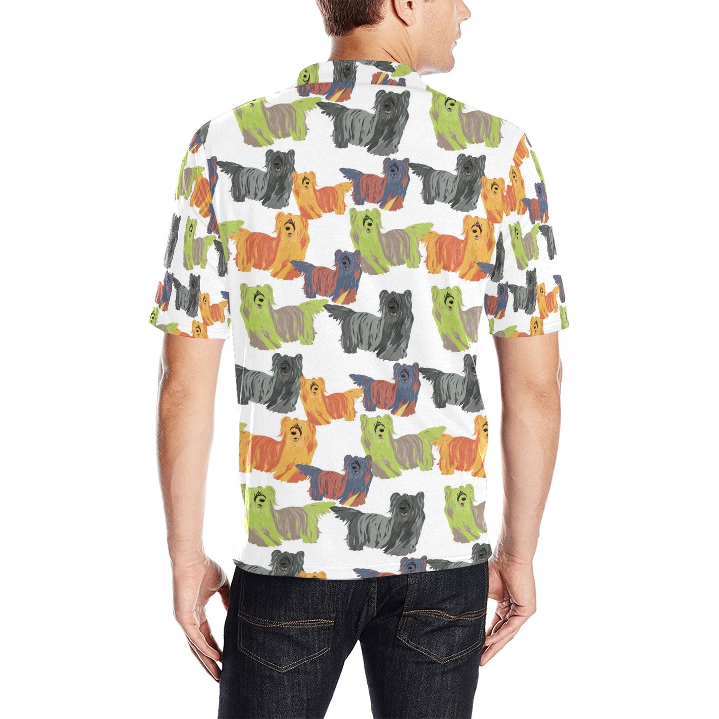 Skye Terriers Print Design LKS301 Men Polo Shirt