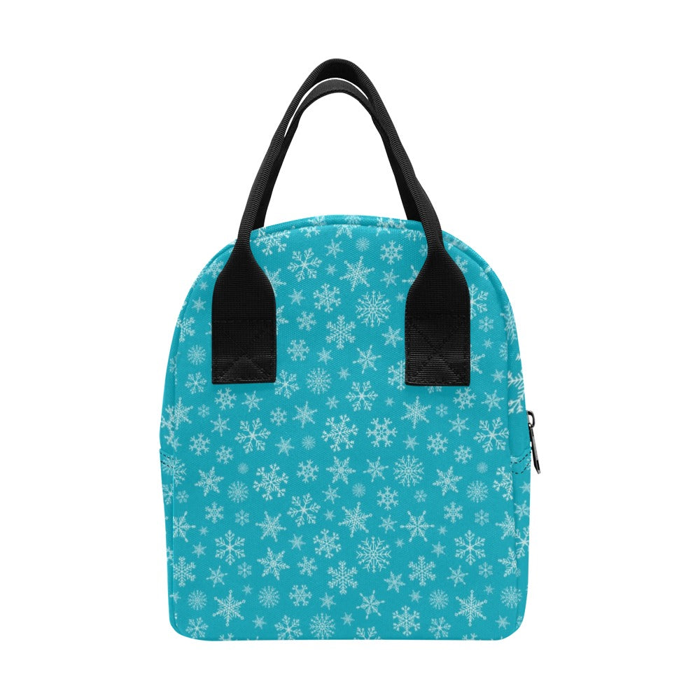 Snowflake Print Design LKS304 Insulated Lunch Bag