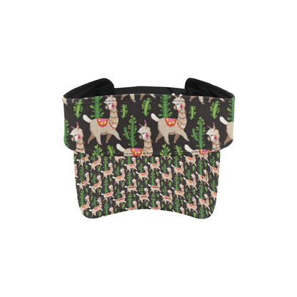Alpaca Cactus Design Themed Print Unisex Sun Visor