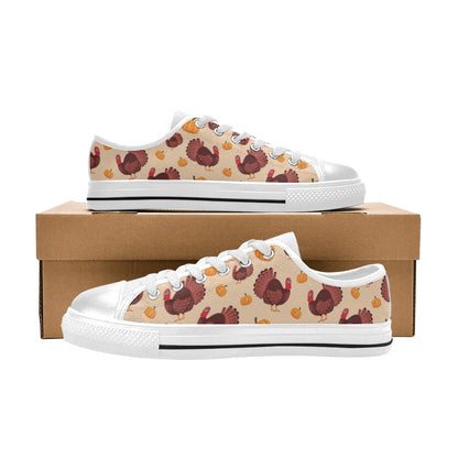 Thanksgiving Print Design LKS308 Women's White Low Top Shoes
