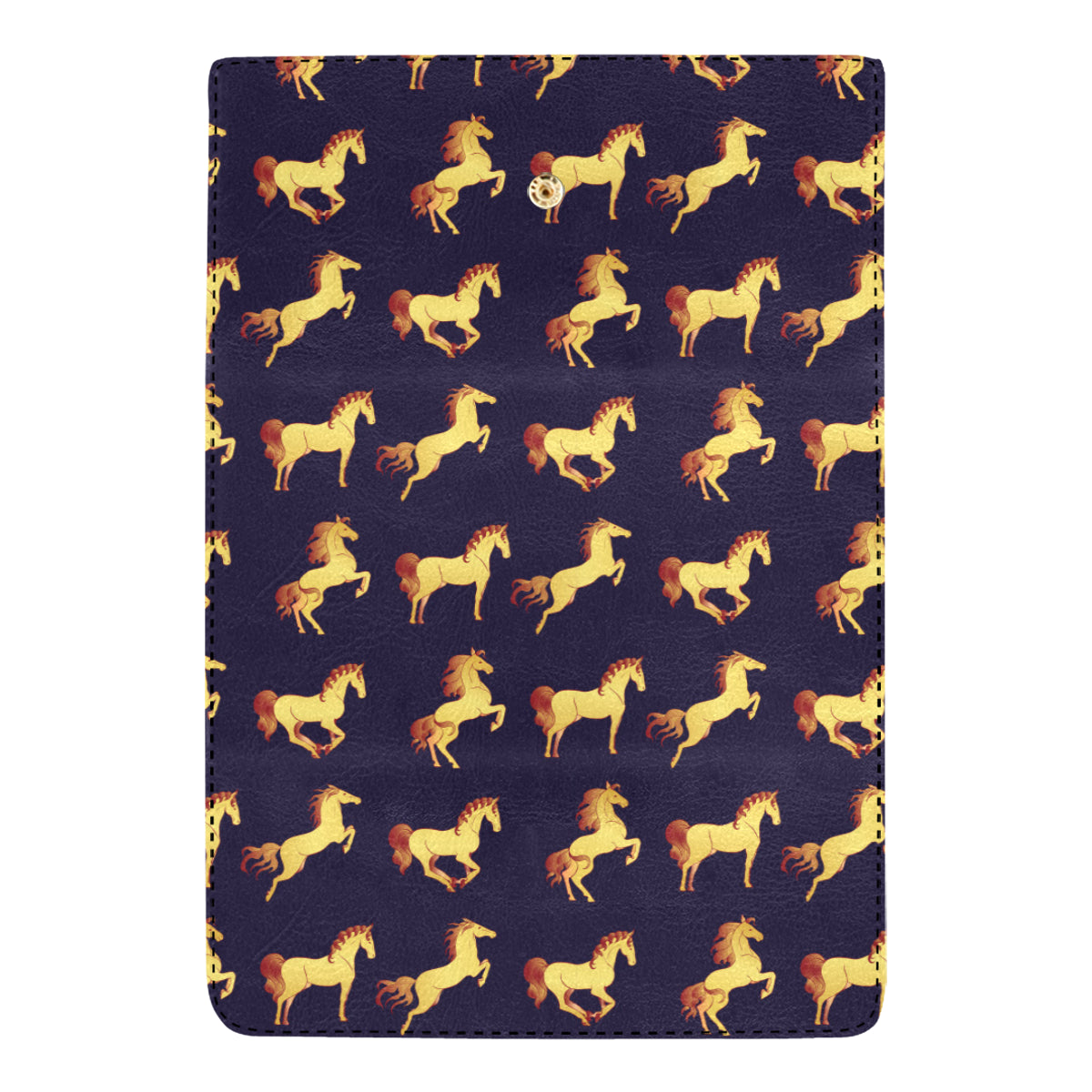Gold Horse Pattern Women's Trifold Wallet