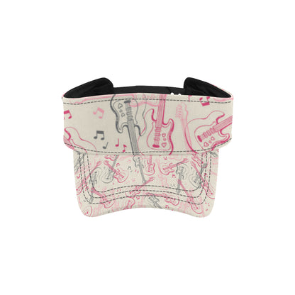 Bass Guitar Pattern Print Design 02 Unisex Sun Visor