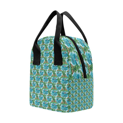 Palm Tree Hawaiian Themed Design Print Insulated Lunch Bag