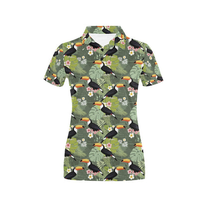 Toucan Print Design LKS304 Women's Polo Shirt