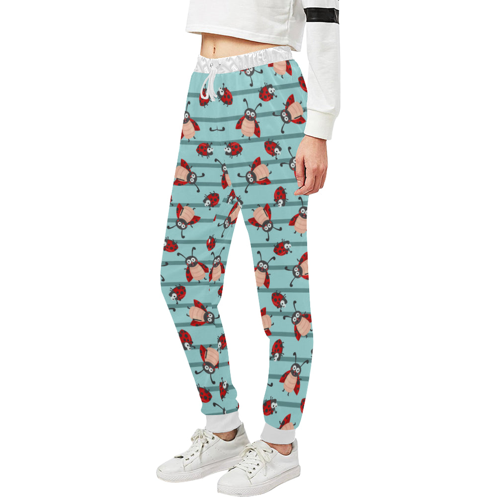 Ladybug Happy Print Pattern Unisex Sweatpants