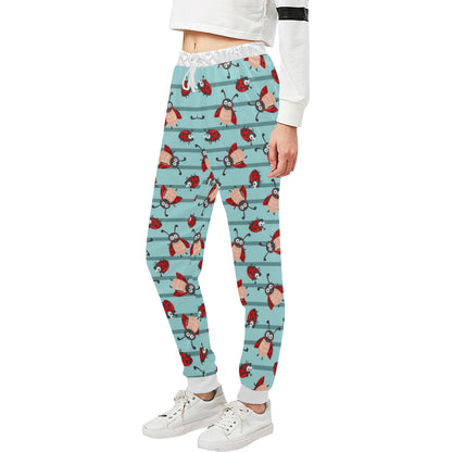Ladybug Happy Print Pattern Unisex Sweatpants