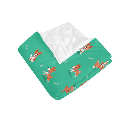 Basenji Pattern Print Design 02 Premium Quilt