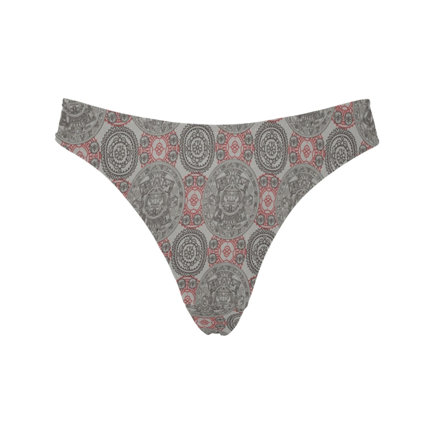 Calendar Aztec Style Print Pattern Women's Thongs