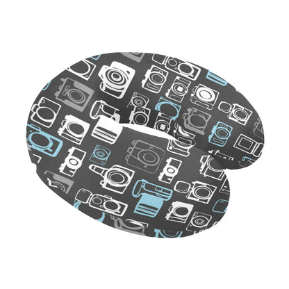 Camera Pattern Print Design 04 U-Shaped Travel Neck Pillow